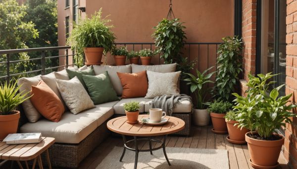 Sublimer son balcon avec des plantes et des coussins